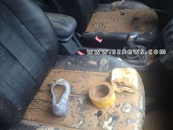 南山區留仙大道低洼地積水迅速上漲約3米，致1小車內女司機受困死亡。車內照