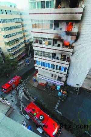 蘭州市城關(guān)區(qū)伏龍坪2號(hào)勞動(dòng)監(jiān)察大隊(duì)一棟8層高商住樓發(fā)生火災(zāi)