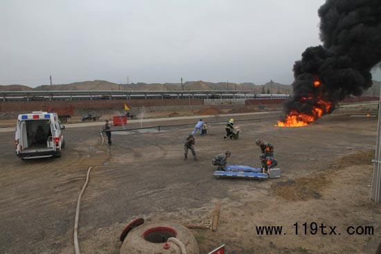 收發(fā)油作業(yè)區(qū)發(fā)生“火災(zāi)”