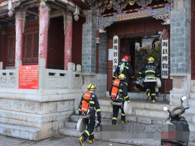 消防官兵演練現場